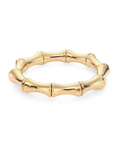 gucci 18k bamboo bracelet|gucci horsebit bangle.